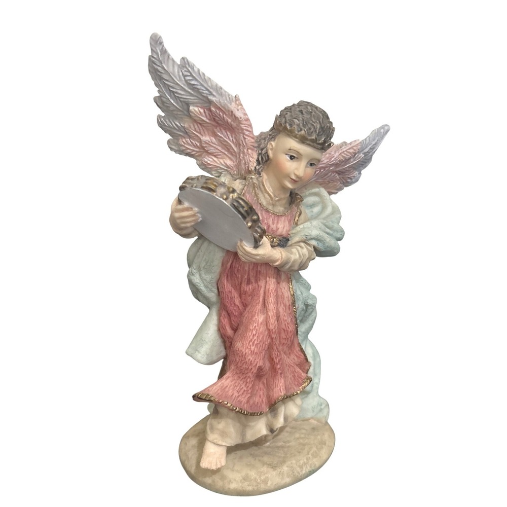 VTG  IRS Band Of‎ Angels Tambourine BA03 1993 Hand-Painted Figurine Statue